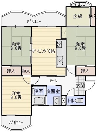 川島コーポの物件間取画像